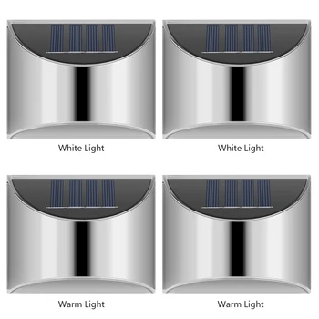 

2Pcs 4 LED Solar Light Solar Powered Lamp PIR Motion Sensor Waterproof Security Lighting For Outdoor Garden Wall Fence Household