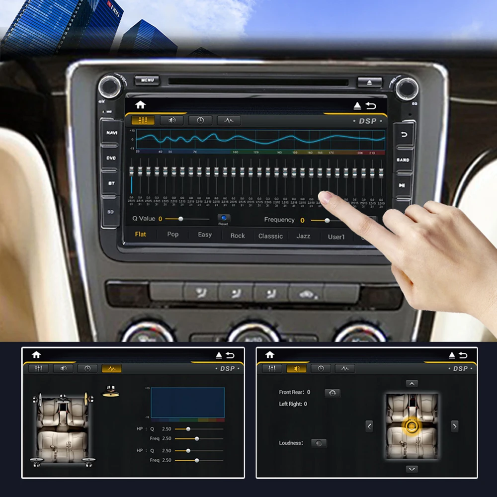 Автомагнитола Eunavi 2DIN Android DVD GPS плеер для VW Passat CC Polo GOLF 5 6 Touran EOS T5 Sharan Jetta Tiguan радио
