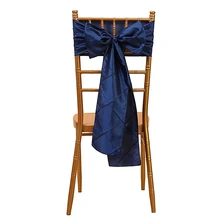 1 шт., 6x108 дюймов, ленты для стульев, ленты, ленточки для украшения свадебной вечеринки, темно-синие