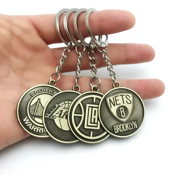 

Keychain Basketball Team Club Emblem Keyring Metal Nameplate - Great Gift For Basketball Sports Fans