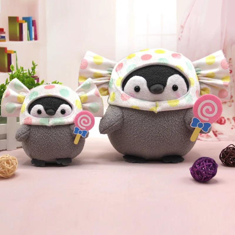 Ins sanrio, Япония, популярный стиль, животные, мягкие плюшевые игрушки, положительная энергия, пингвин, конфета, кепка, Peluche, кукла, подвеска для детей, подарок для девочек