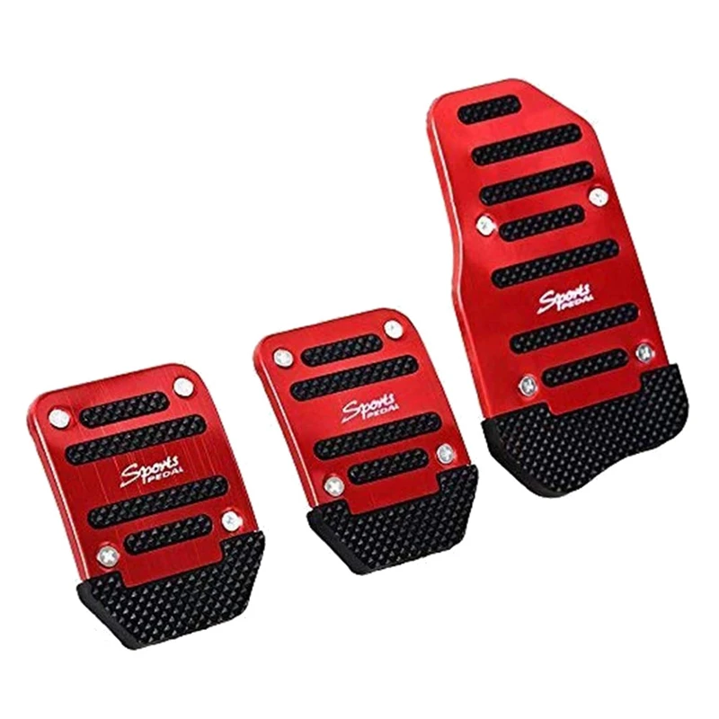 3Pcs Fuel Gas Accelerator Pedal Break Pedal Clutch Pad Cover Foot