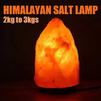 

Natural Hand Carved AU plug Wooden Base Himalayan Crystal Rock Salt Lamp Air Purifier Night Light Dimmer Switch NightLight 2-3KG