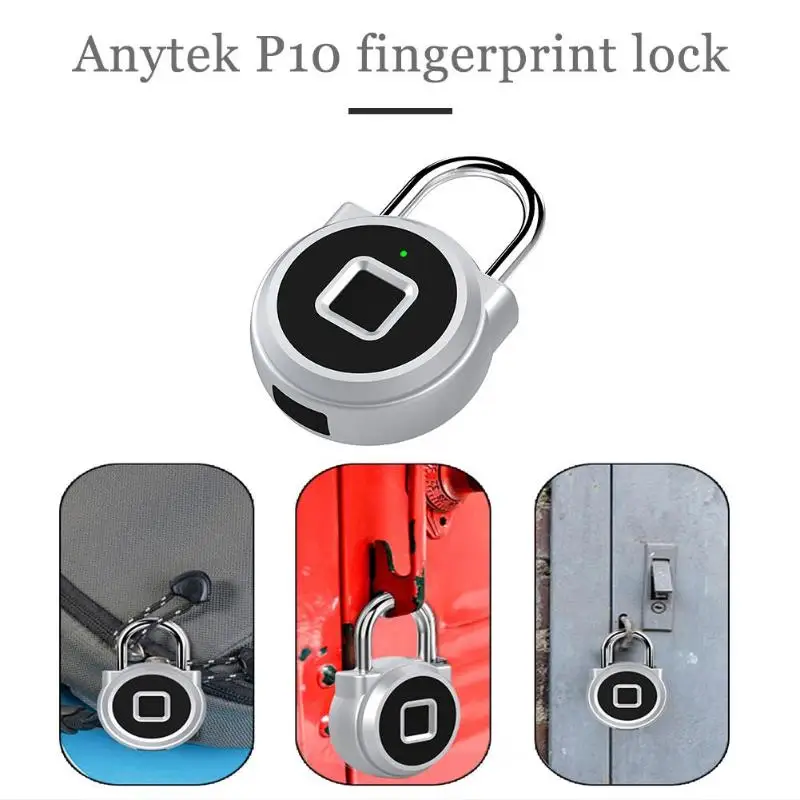 Высокое качество Портативный Anytek P10 Умный Замок без ключа с отпечатком пальца Замок для двери чехол для багажа Универсальный открывающийся мгновенно