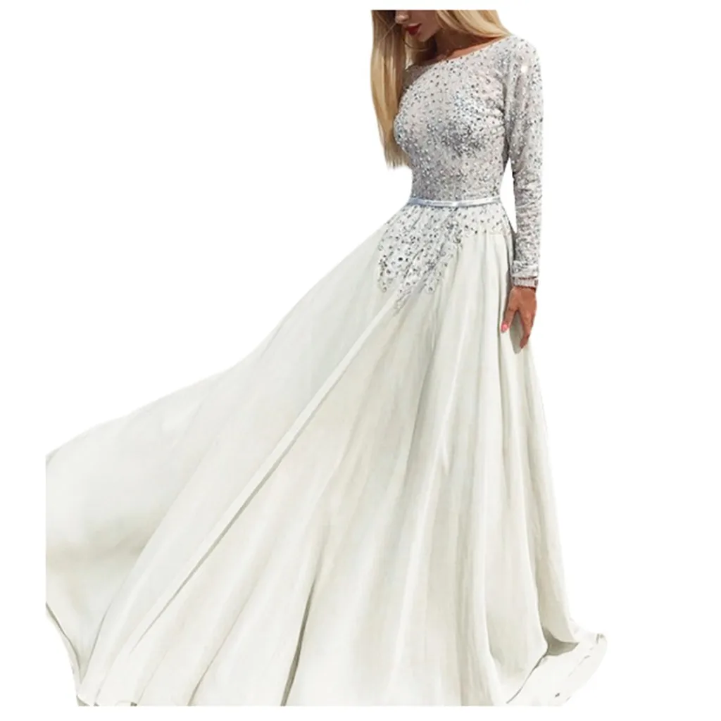 Vestidos, платье, женское, сексуальное, одноцветное, с длинным рукавом, с открытой спиной, на бретельках, с блестками, длинное, полного размера плюс, платье, ropa mujer sukienki