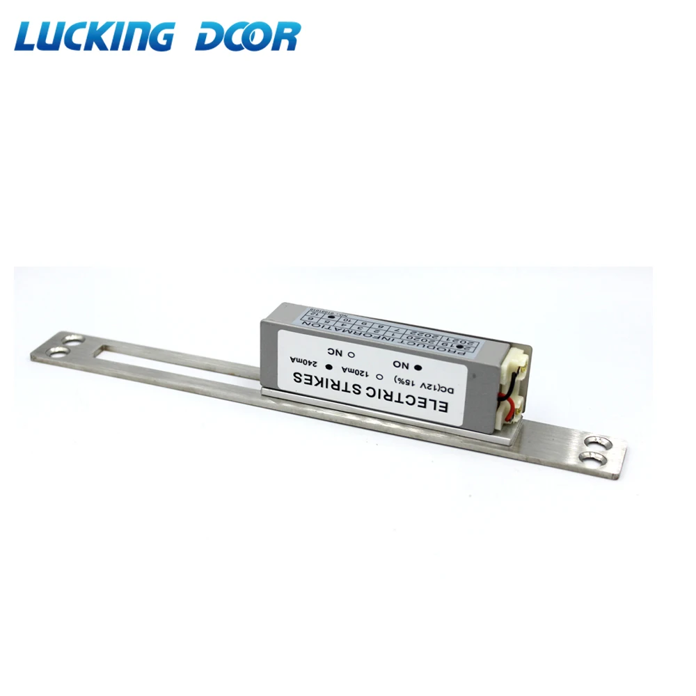 

Electric Strike door lock Fail Secure Fail Safe NO NC Electric Strike Door Lock DC12V Long panel Dual port