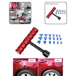 Extracteur de Dent, excellente languette de traction, haute durabilité, outils pratiques PDR, débosseleur de véhicule, extracteur de Dent, marteau d'extraction, 19 pièces/ensemble 