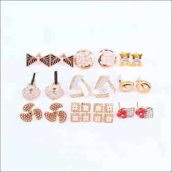 

30 Pairs/lot fashion women earrings lot top quality jewelry earrings wholesale 201102-173