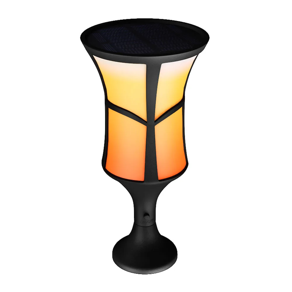 

Wei ke te New Style Solar Vase Bubble Modeling Torch LED Flame 3 Mode Decoration Road Landscape Street Lamp