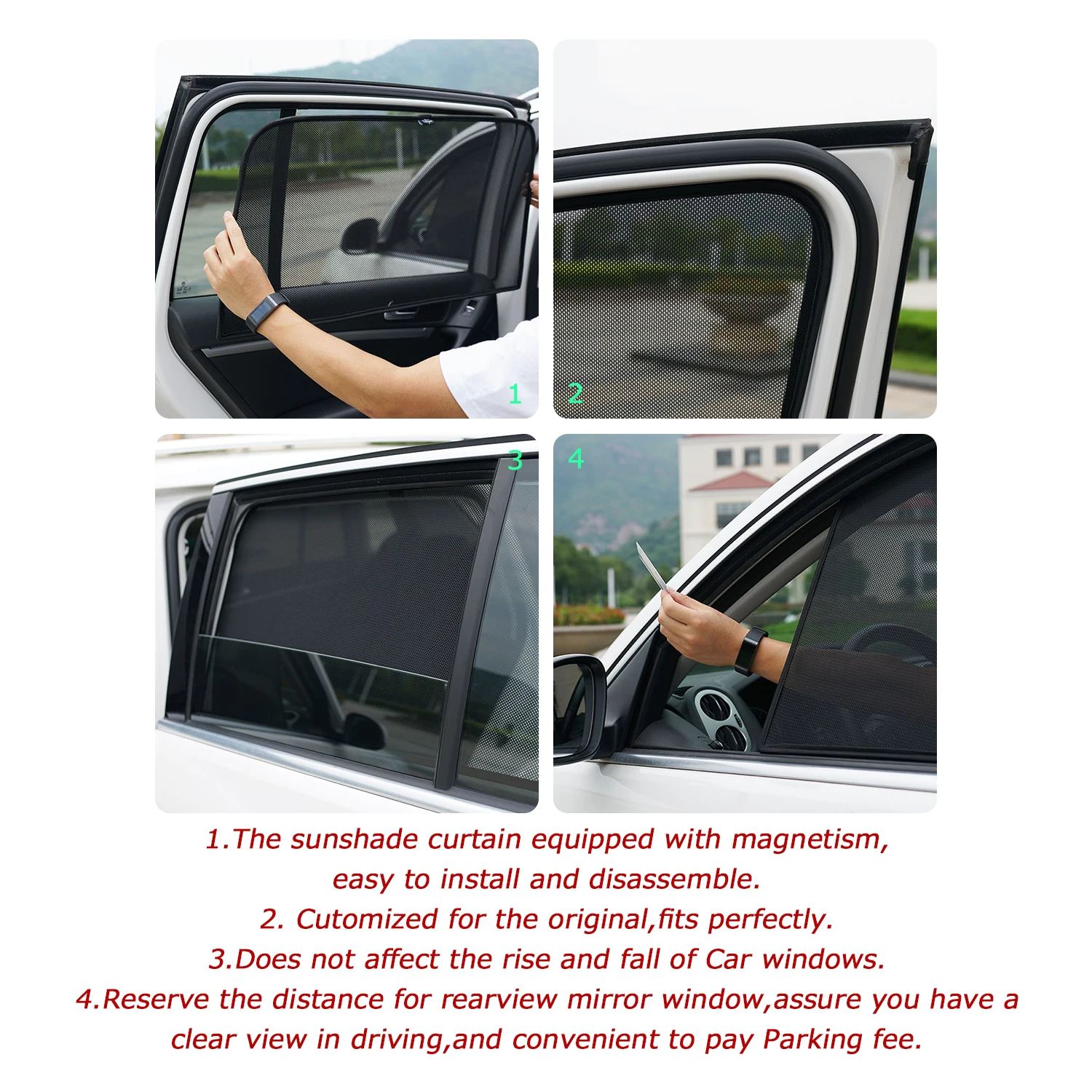 RUIYA 6 шт. Магнитная Автомобильная боковая оконная шторка, сетчатая шторка для Mazda CX-5 kF 2th, автомобильная шторка, черная Солнцезащитная изоляция