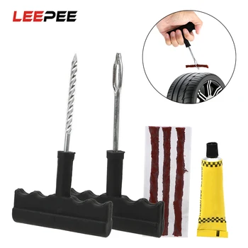 

LEEPEE Fast Puncture Plug Repair Block Tire Repair Kit Studding Tool Set Car Tire Repair Tools Car Tire Tyre Puncture Plug