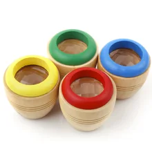 Деревянный Детский магический калейдоскоп детский многоугольник Призма зеркало заднего вида пчелиный глаз эффект Детская образовательная ранняя детская