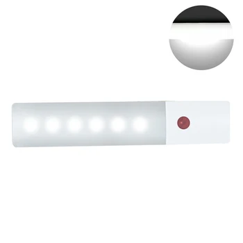 

Living Room Bedroom 6 Leds Motion Sensor Simple Modern Cordless Closet USB Rechargeable Super Thin Under Cabinet Light Stairway