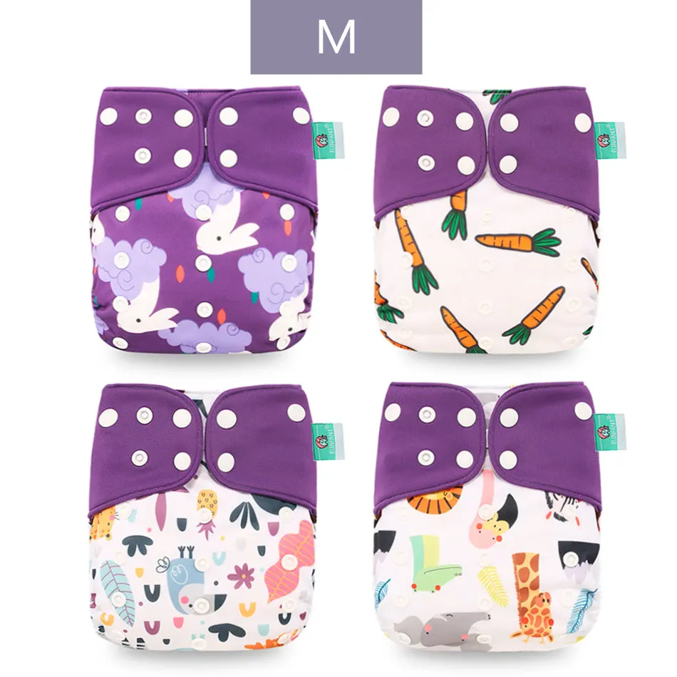 M-wholesale nappy Elinfant wholesales100pcs 4 шт./компл. моющиеся кофе сетчатая ткань с ромбовидным узором регулируемые подгузники многоразовые тканевые подгузники с карманами - Цвет: M-wholesale nappy