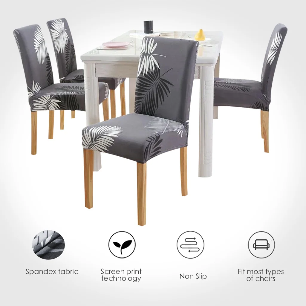Chair-Covers Stretch Elastic Dining Removable Anti-Dirty Housse-De-Chaise Spandex 1/2/4/6pcs