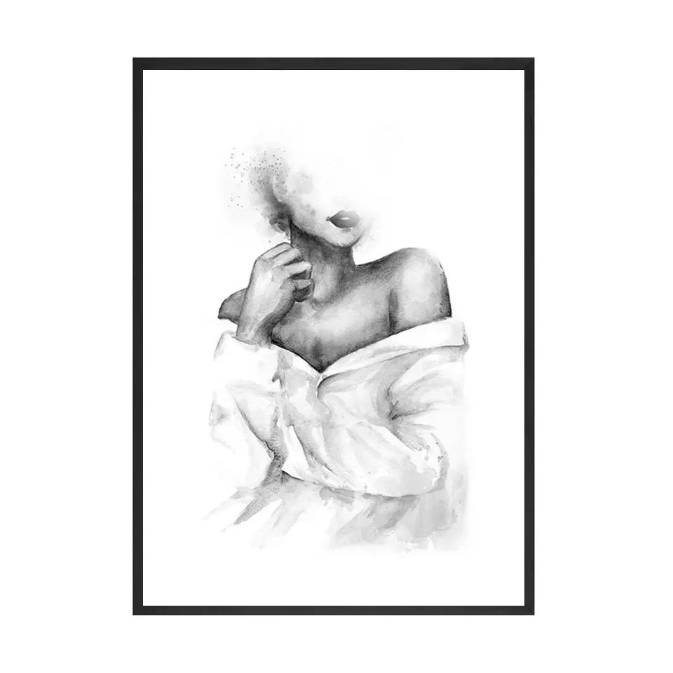 Nordic-Black-White-Shoulder-Kiss-Hand-Wall-Art-Canvas-Poster-Minimalist-Print-Love-Quotes-Painting-Picture (4)
