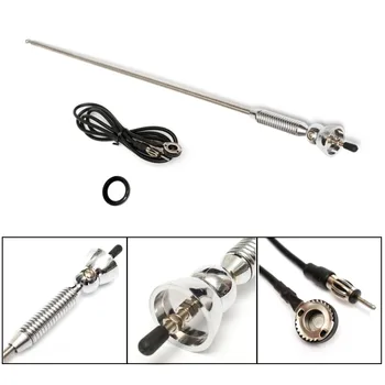 

134 cm Universal Car Roof Fender Booster Antenna FM AM Signal Booster Amplifier Radio Antenna Extender Silver Aerial