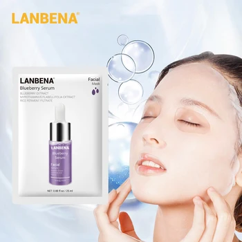 

LANBENA Blueberry Face Mask Skin Care Shrink Pores Anti Acne Repair Skin Nutrition Inhibits Oxidation Elastic Skin Plant Extract
