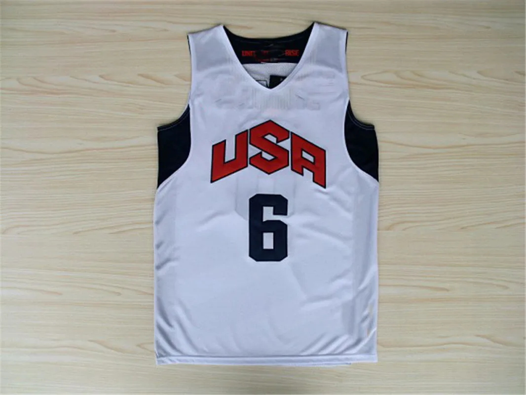 Basketball Dream Team Men White USA Basketball JerseyBasketball