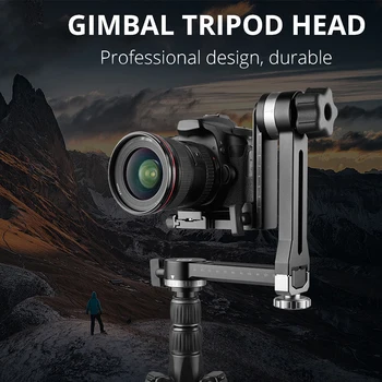 

Andoer Heavy Duty 360° Panoramic Gimbal Tripod Head 15kg Load Capacity with 1/4"3/8" Screw Quick Release Plate for DSLR Cameras