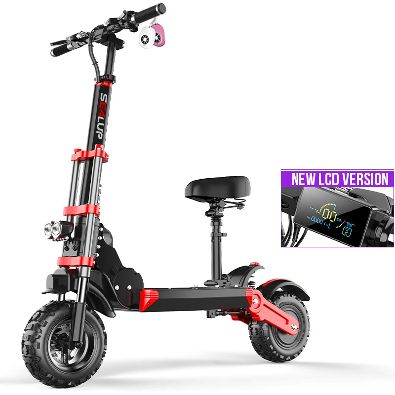12inch electric scooter 48V500W E-SCOOTER fold stem range 120-150km Double suspension off-road Vacuum tire escooter
