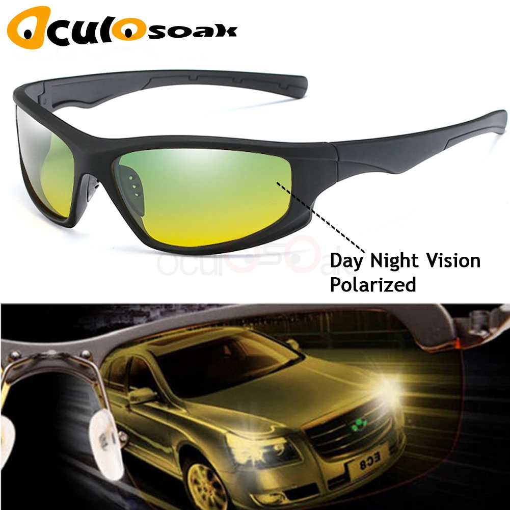 

Day Night Vision Polarized Glasses Multifunction Men Polarized Sunglasses Reduce Glare Driving Sun Glass Goggles Eyewear de sol