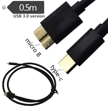 

50cm Gold Plated USB 3.1 Type C (USB-C) to USB 3.0 Micro-B Cable Micro USB 3.1 USB-C Data Transfer for External Hard Drive 0.5m