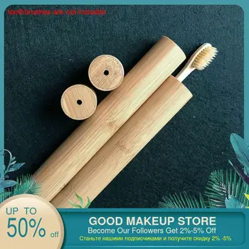 

Natural Adult Bamboo Toothbrush Box (without toothbrush) Hiking Camping Toothbrush Holder Box Toothbrush Bamboo Box Protection