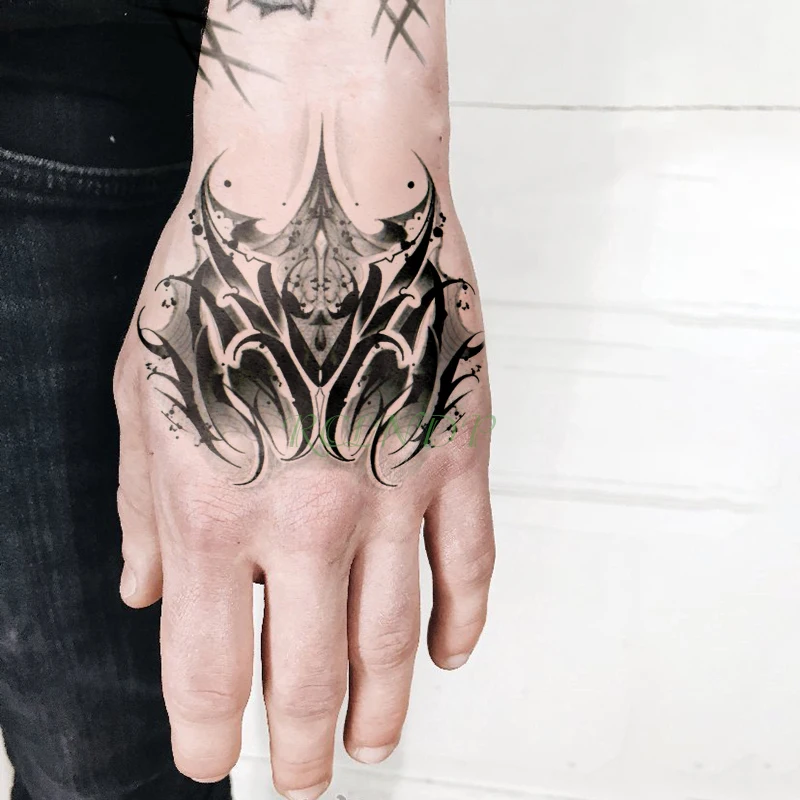 

Waterproof Temporary Tattoo Sticker Ghost Halloween Tatto Stickers Back of Hand Flash Tatoo Fake Tattoos for Men Women