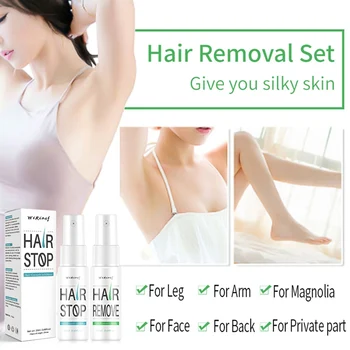 

20ML Permanent Painless Hair Removal Spray Stop Hair Growth Inhibitor Shrink Pores Skin Smooth Repair Moisturizing Essence