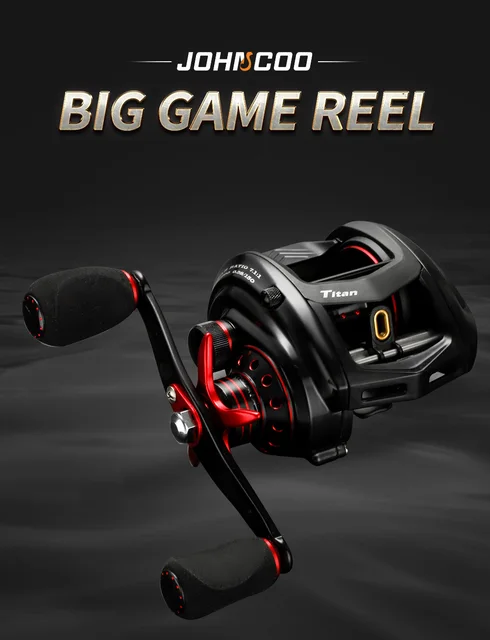 JOHNCOO Fishing reel MT200 Bait Casting Reel Big Game 13kg Max Drag jigging Fishing  Reel 11+1 BB 7.1:1 Baitcasting reel