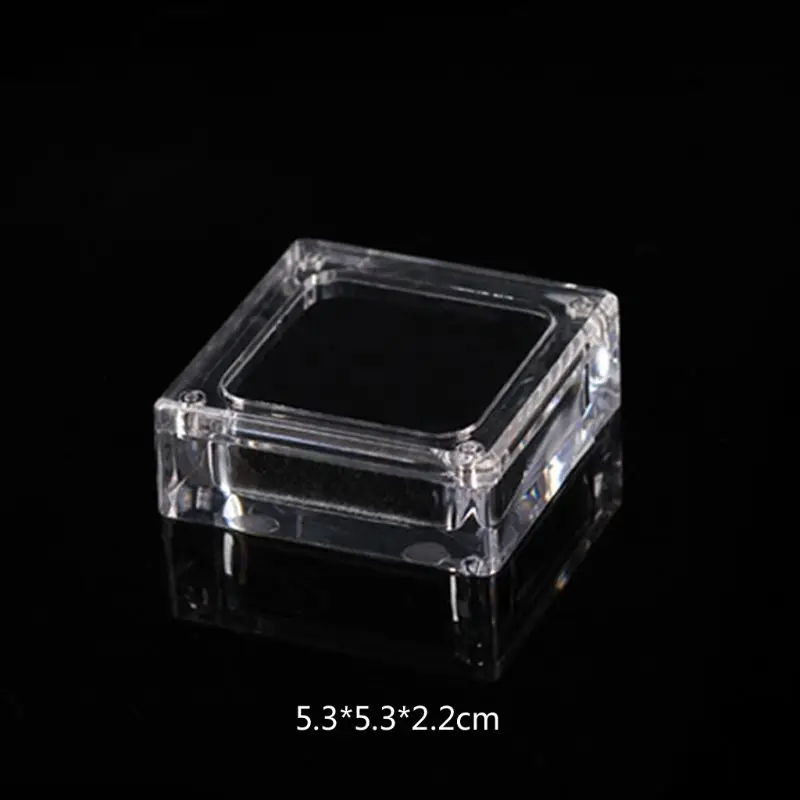 Clear Acrylic Suspended Jewelry Display Square Magnetic Clip On Jewelry Box Case AXYD