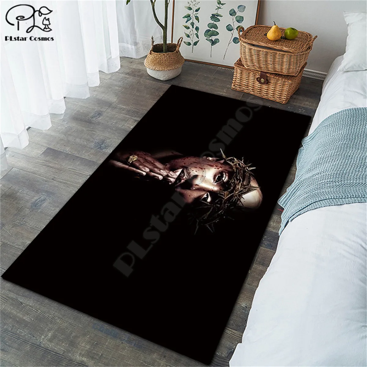 

2Pac pattern Character Square Anti-Skid Area Floor Mat 3D Rug Non-slip Mat Dining Room Living Room Soft Bedroom Carpet style
