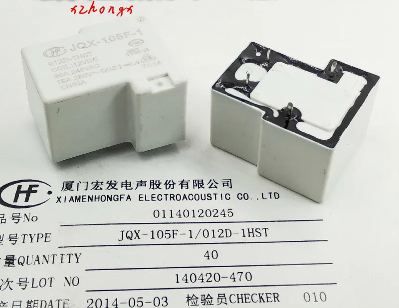 Реле JQX-105F-1-012D-1HS 1HST 12VDC4 ноги 30A установить нормально открытый
