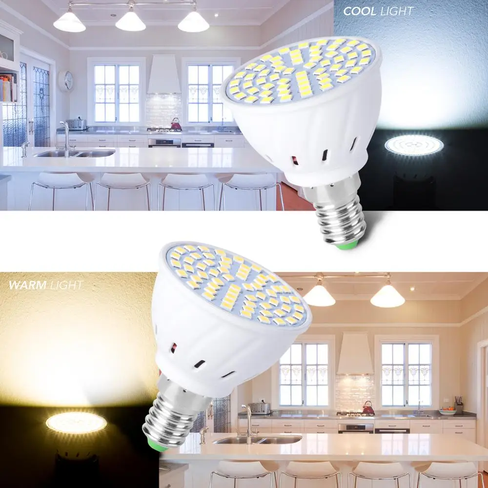 10PCS GU10 Led Bulbs 220V E27 LED Lamp E14 Spotlight GU5.3 Ampoule B22 Spot Light 48 60 80leds Corn Bulb gu10 Bombillas SMD 2835