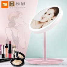 Xiaomi Youpin светодиодный косметическое зеркало, перезаряжаемое косметическое зеркало круглой формы, Настольный светильник, косметическое зеркало, прозрачное зеркало для ванной комнаты