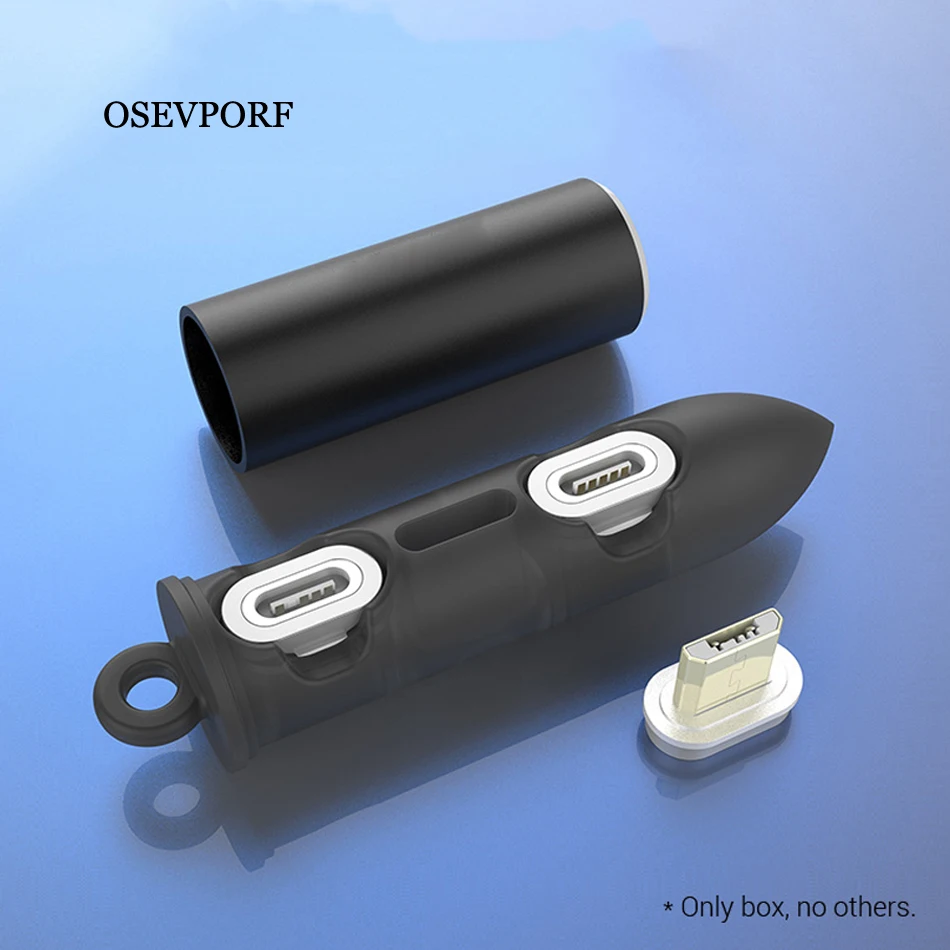 

Portable Magnetic Plug Box Adapter Metal Storage Container For iPhone Type C Micro USBC Microusb Type-C Magnet Charger Cord Plug