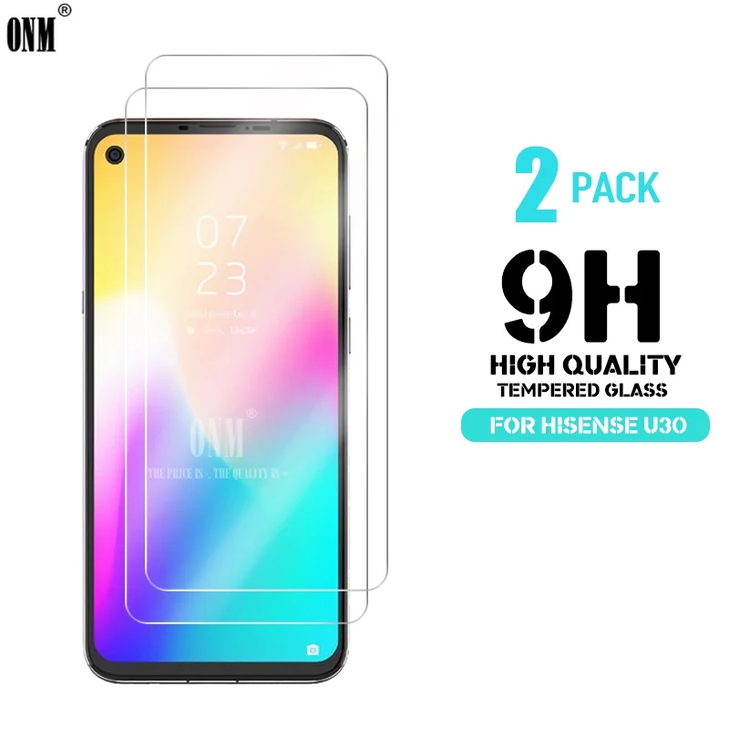 

2 Pcs Tempered Glass For Hisense U30 Screen Protector 2.5D 9H Premium Tempered Glass For Hisense U30 Screen Protective Film