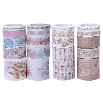 

20 Pcs/Lot Cute Masking Washi Tape Set Stationery Kawaii Scrapbooking Supplies Sticker, 10 Pcs Flower Dream & 10 Pcs Muya