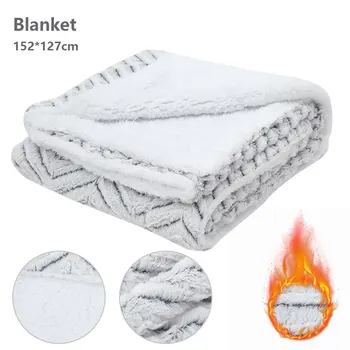 

Thick Double Layer Lamb Wool Blanket Faux Fur Plush Back Print Tie Dye Blankets For Beds Brushed PV Fleece Blanket