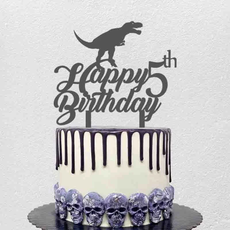 Personalised Dinosaur White Cake Party Bags