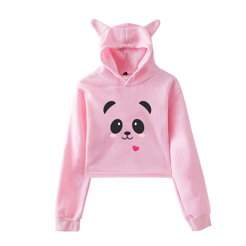 Kawaii Hoodie 6 Рисунком панды трусы толстовка осень-зима модные очаровательные кофты с капюшоном для девочек-подростков толстовки Для женщин Harajuku вязаные пуловеры с капюшоном - Цвет: Kawaii Hoodie 6