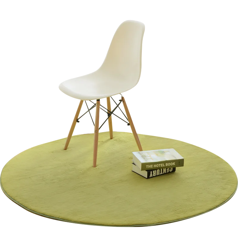 Simple round carpet bedroom coffee table living room bedside blanket tapestry basket home solid color hanging chair cushion