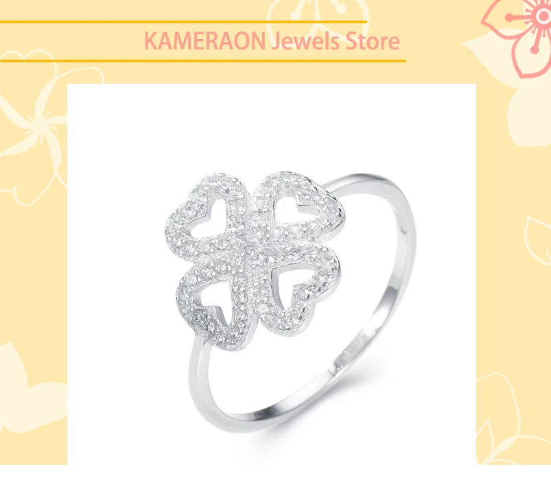 paparazzi jewelry 925 Sterling Silver Lucky Four-leaf Clover Love Shiny CZ Zirconia Fine Jewelry for Women Lady Wedding Gifts 2021 New Trendy Gift jewellery shop near me