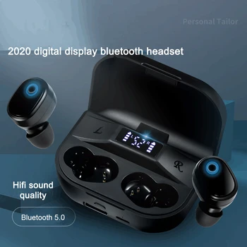 

8D Stereo Earphone LED Display Wireless Bluetooth Earphones Noise Cancelling Headphone Waterproof Headset 2000mAH Charger box