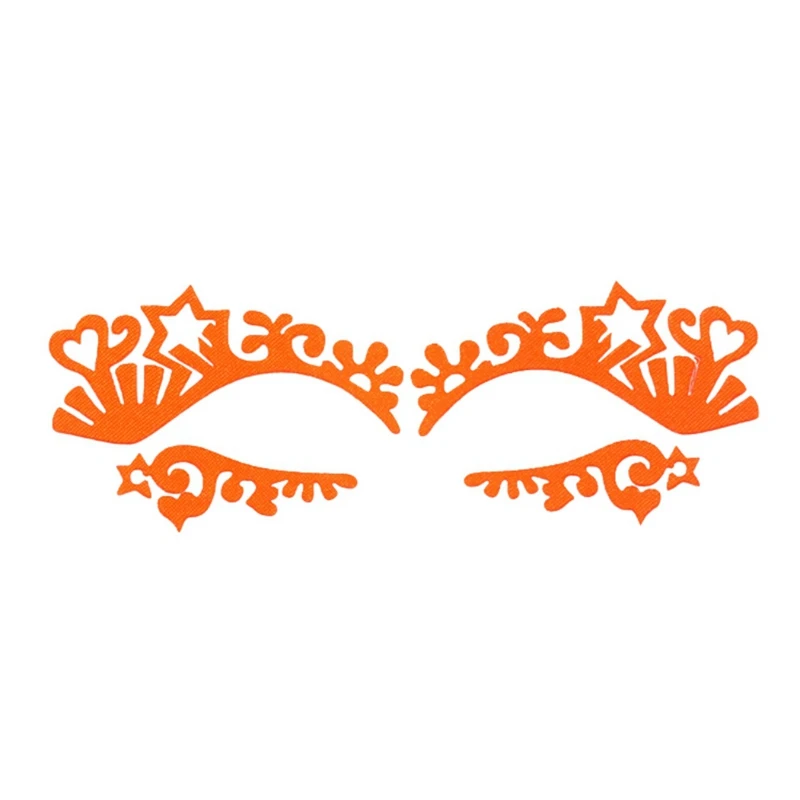 Красочные T-Stage Catwalk Eye sticker лицо стикер s украшения подходят для фестиваля вечерние макияж Хэллоуин Искусство - Цвет: Оранжевый