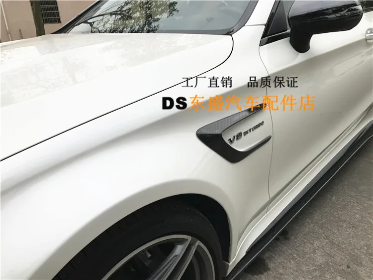 Подходит для Mercedes Benz W205 C63 отделка крыла из углеродного волокна отделка заднего бампера