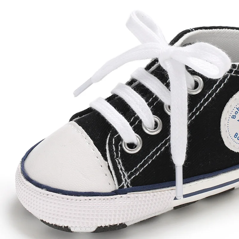 Модные Классические парусиновые спортивные кроссовки для новорожденных мальчиков и девочек, обувь для малышей Мягкая Детская подошва, противоскользящая детская обувь