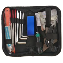 

Guitar Tool Kit Repairing Maintenance Tools String Organizer String Action Ruler Gauge Measuring Tool Hex Wrench Set Files Fin