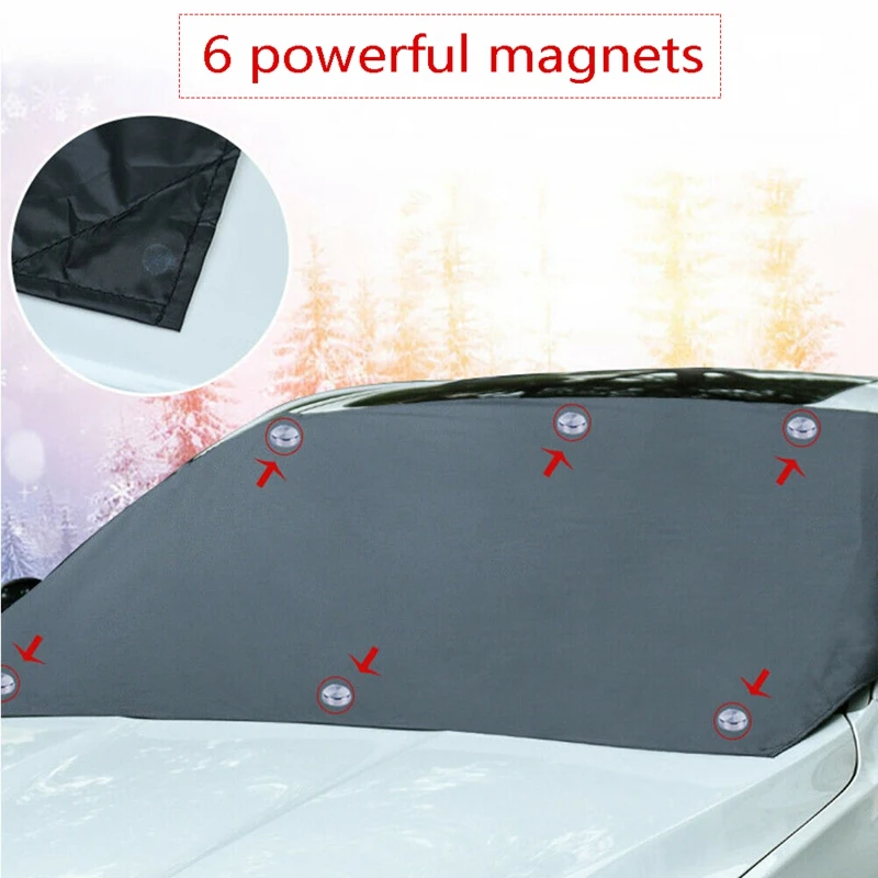 New Magnetic Car Windshield Snow Cover Winter Ice Frost Guard Sunshade Protector